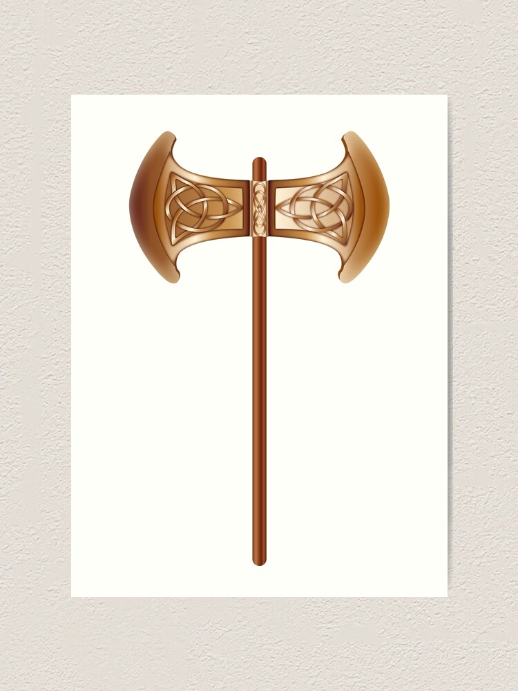 Double Headed Axe Labrys Transformation Art Print By Lilithdeanu Redbubble