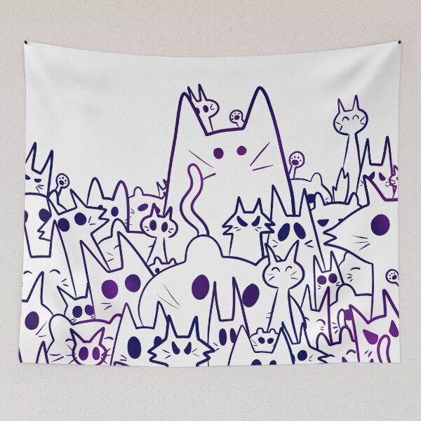 Item preview, Kitty Cat Crowd designed and sold by AvalonUnmuzzled.