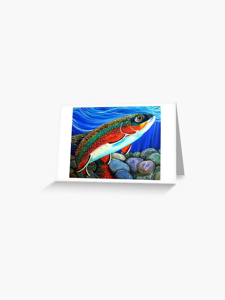 BROWN TROUT Fly Fishing Art Print Picture Present For Trout Angler Fisherman