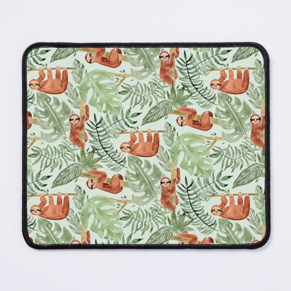 Item preview, Joyful Sloths on Pale Mint Green designed and sold by MilaMooDesigns.