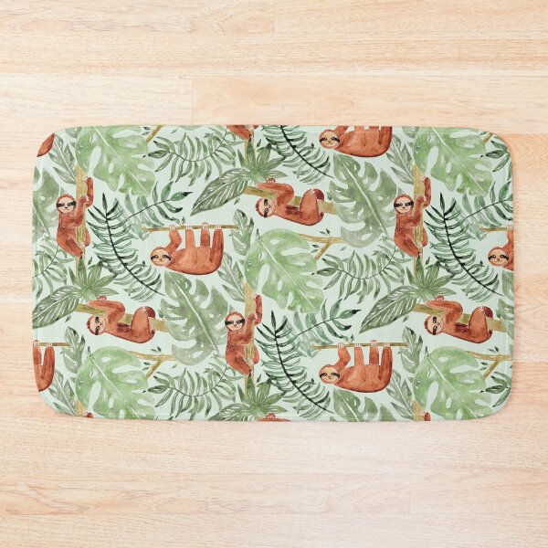 Item preview, Joyful Sloths on Pale Mint Green designed and sold by MilaMooDesigns.