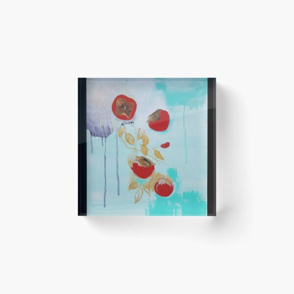 Item preview, Falling Persimmons in Teal designed and sold by Lydia Quinones.