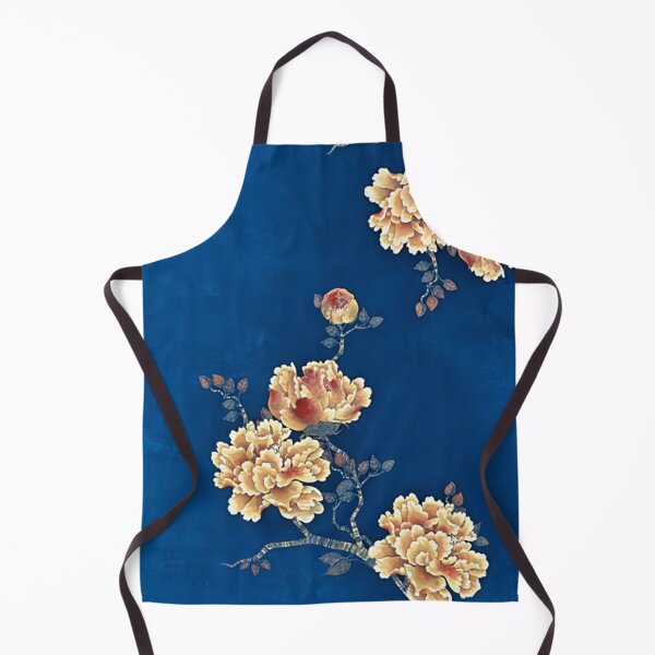 Item preview, Enhanced Japanese vintage watercolour art with blue background designed and sold by Corinne Alexa Jackson.