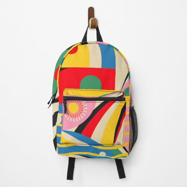 Barcelona Artists Inspired Abstract Geometry Backpack