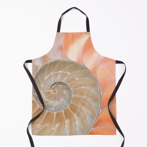 Item preview, Shell cross section fractal spiral in soft pastel pink and cream tones designed and sold by Orianah.