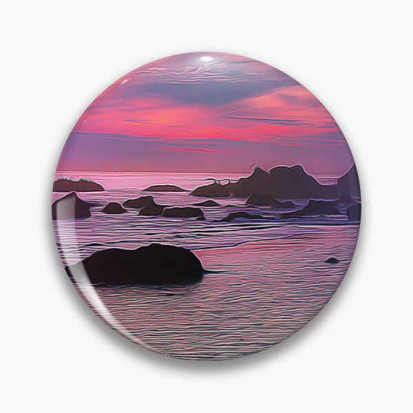 Item preview, Pink Purple Sunset - Oil Painting designed and sold by Unaiza Khalid.
