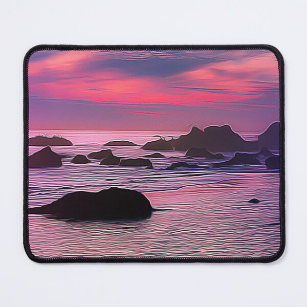 Item preview, Pink Purple Sunset - Oil Painting designed and sold by Unaiza Khalid.