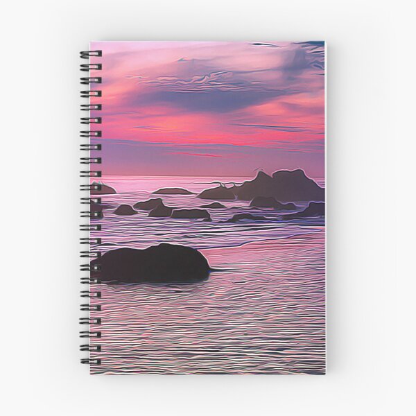 Item preview, Pink Purple Sunset - Oil Painting designed and sold by Unaiza Khalid.