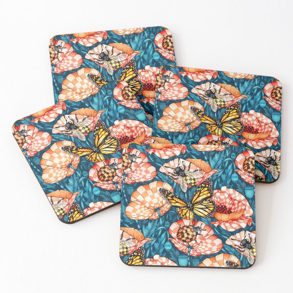 Item preview, Checkered Poppy Pollen Seekers designed and sold by Perrin Le Feuvre.