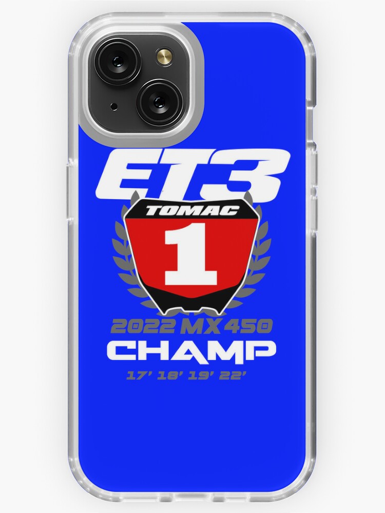 Eli Tomac Motocross 2022 Motocross Champion ET3 RED Number Plate Design iPhone Case