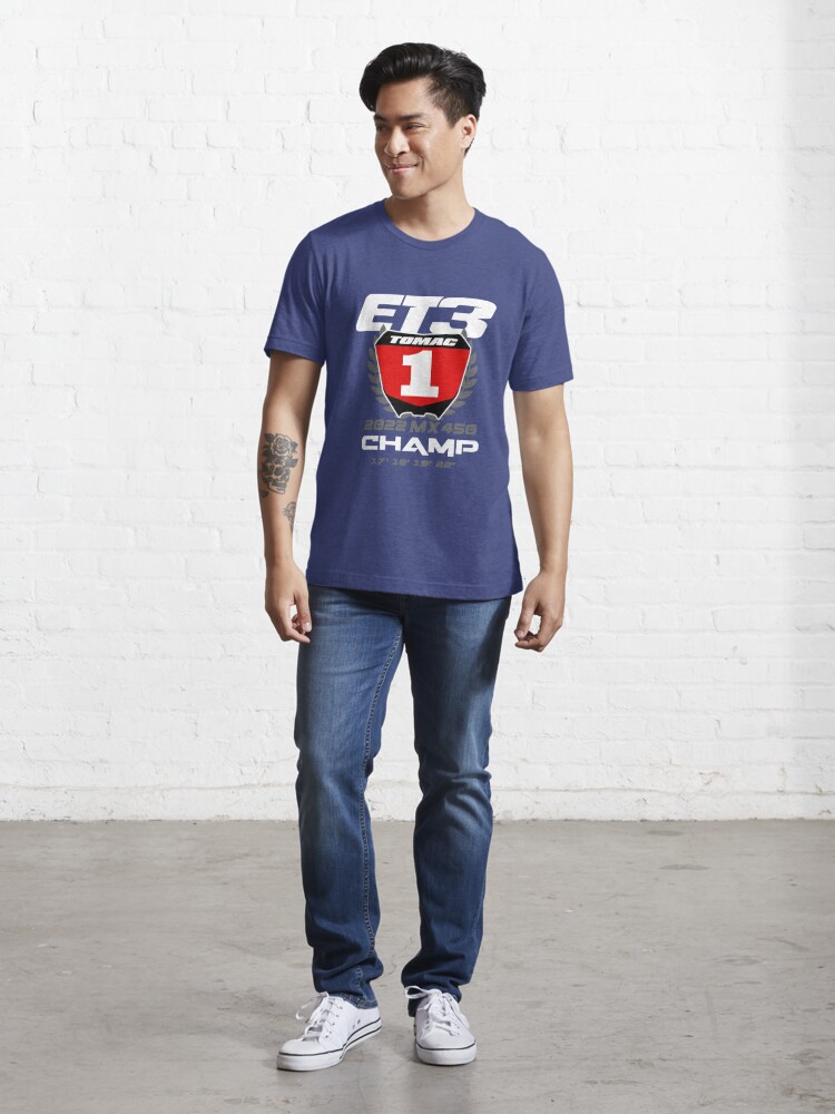 Discover Eli Tomac Motocross 2022 Motocross Champion ET3 RED Number Plate Design | Essential T-Shirt 