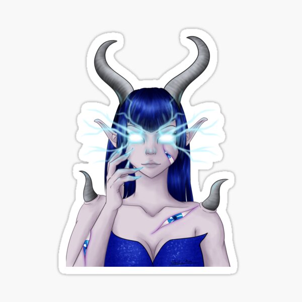 demone elfe sans fond Sticker