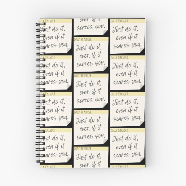 Item preview, Just do it, even if it scares you. Yellow post-it note. designed and sold by CreativeStrand.