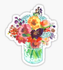 A-mason Flowers Sticker