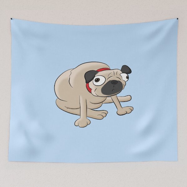 Item preview, Pug Cartoon Pet Portrait designed and sold by rideawave.