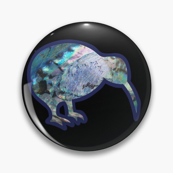 Aperçu de l'œuvre Oiseau Kiwi Pāua scintillant créée et vendue par CreateShape.