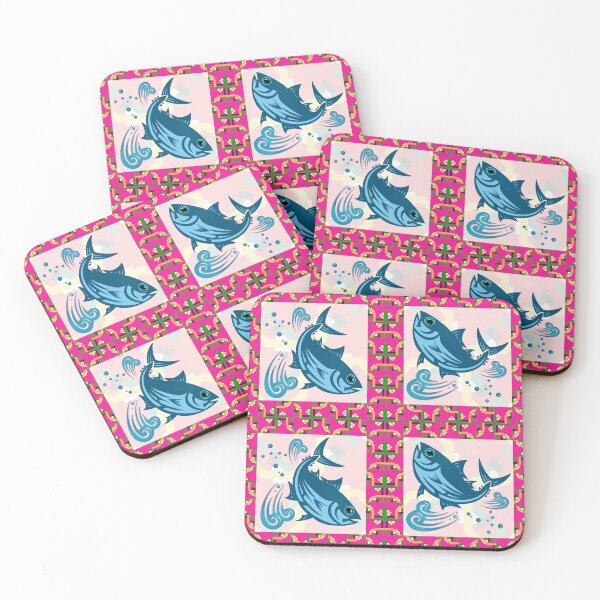 Item preview, The Bluefin Tuna Design in Seamless Pattern designed and sold by MyMemoriesArts.