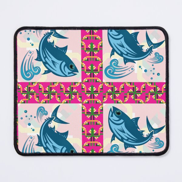 Item preview, The Bluefin Tuna Design in Seamless Pattern designed and sold by MyMemoriesArts.