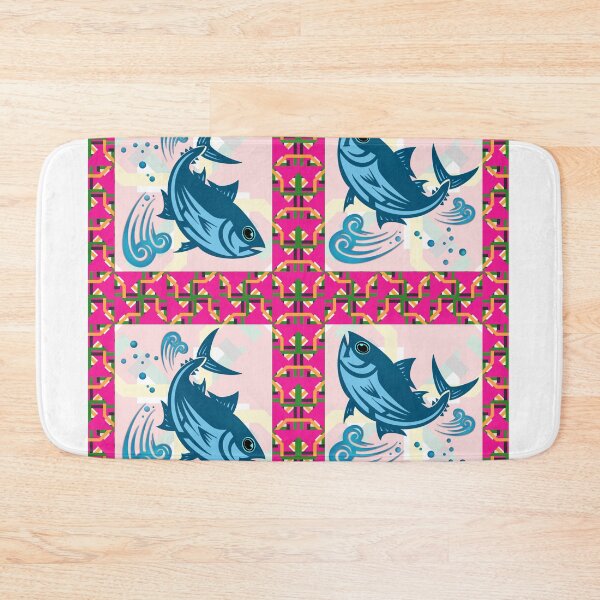 Item preview, The Bluefin Tuna Design in Seamless Pattern designed and sold by MyMemoriesArts.