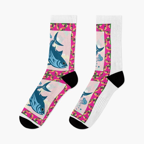 Item preview, The Bluefin Tuna Design in Seamless Pattern designed and sold by MyMemoriesArts.