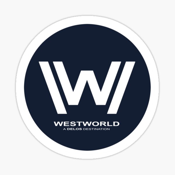 Westworld 'A Delos Destination' REAL LEATHER KEY RING  &  Sticker 