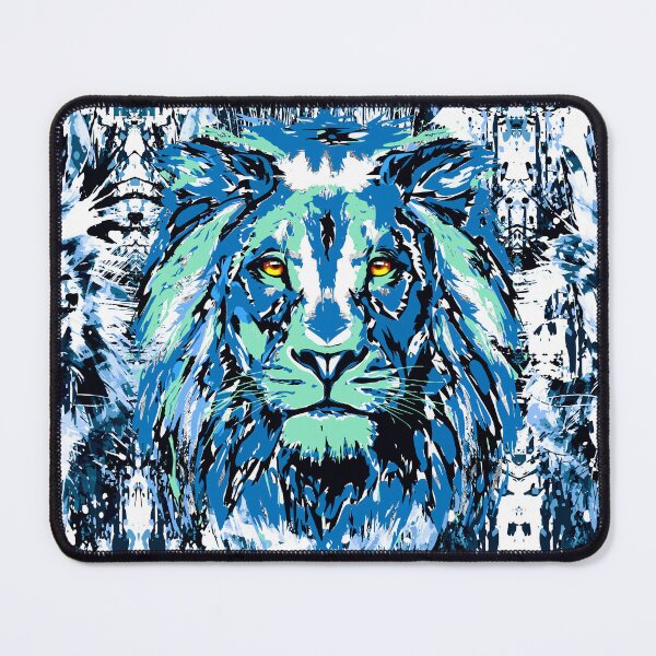 Item preview, Blue Lion Head - Vintage Retro Lion Face designed and sold by BigWildKiwi.