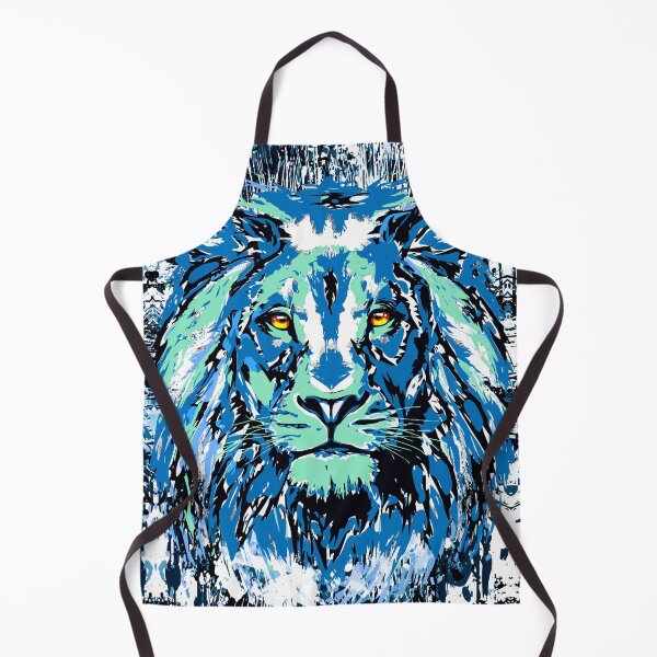 Item preview, Blue Lion Head - Vintage Retro Lion Face designed and sold by BigWildKiwi.