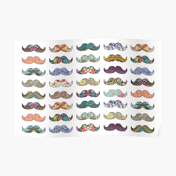 Mustache Mania Poster