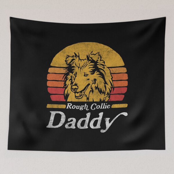 Item preview, Retro Vintage Rough Collie Daddy designed and sold by More Cute Dogs.