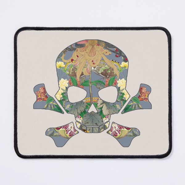 Item preview, Skull And Bones Filled With Vintage Flowers designed and sold by TrulyEpoque.