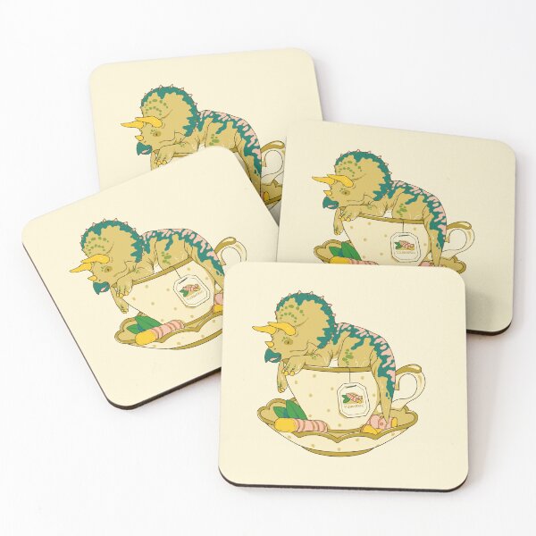 Item preview, Teacup Dinos: Turmeric Tea Triceratops designed and sold by evekajander.