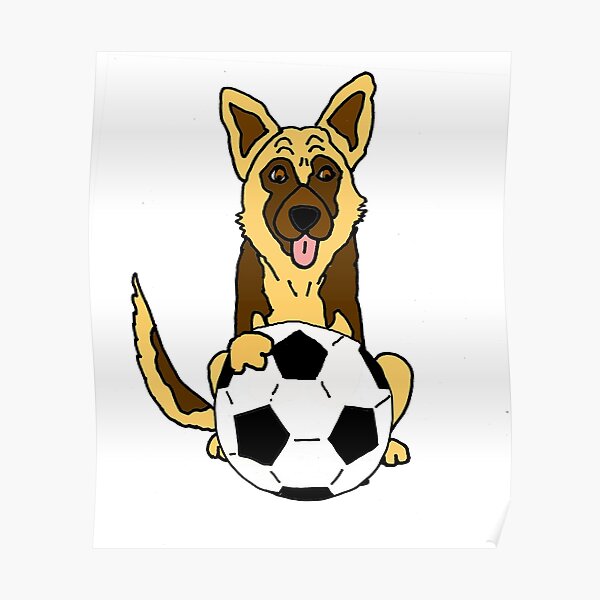 Amusing Dog Football Player. Stock Illustration - Illustration of