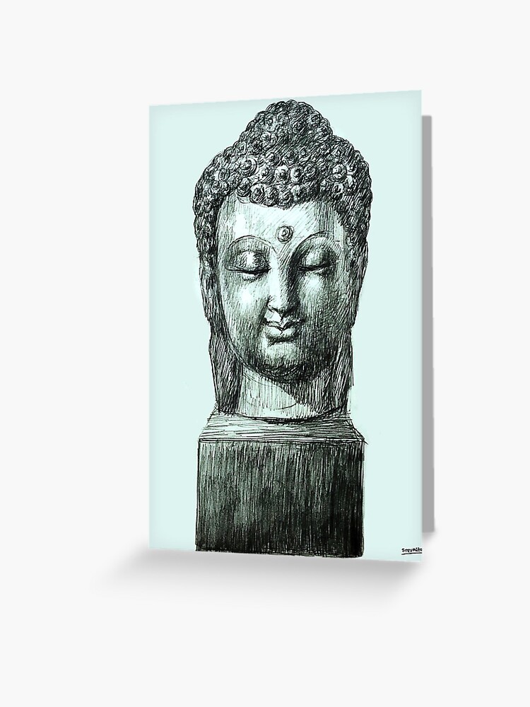 Meditating Lord Buddha Wall Art Sketch, Asian Canvas, Buddhist Canvas,  Buddha Canvas Print , Wall Art, Pencil Sketch