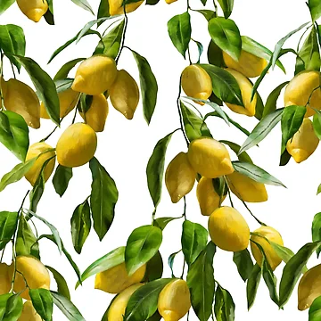 Artwork thumbnail, Lemon Tree Pattern by lugillustration