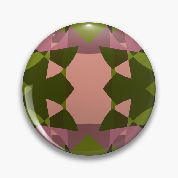 Item preview, Abstract Patchwork Shapes Angles Curves Triangles Forest Pink designed and sold by AraljanFusion.