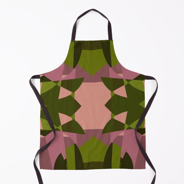 Item preview, Abstract Patchwork Shapes Angles Curves Triangles Forest Pink designed and sold by AraljanFusion.
