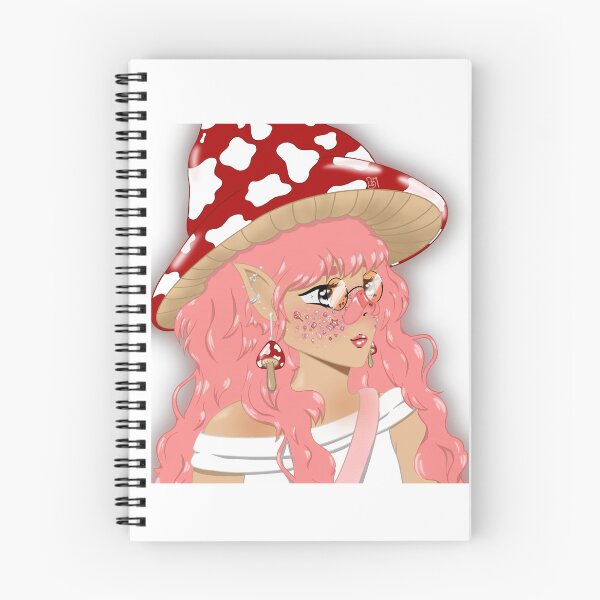 Item preview, Mushroom lady cute pink hair designed and sold by Zero Lemons.