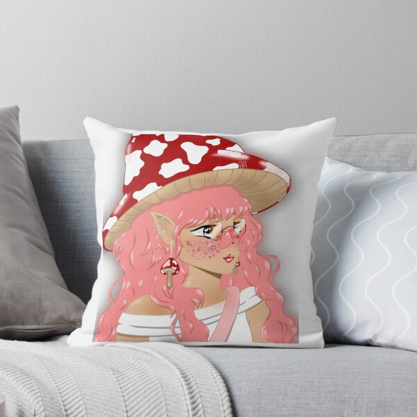 Item preview, Mushroom lady cute pink hair designed and sold by Zero Lemons.
