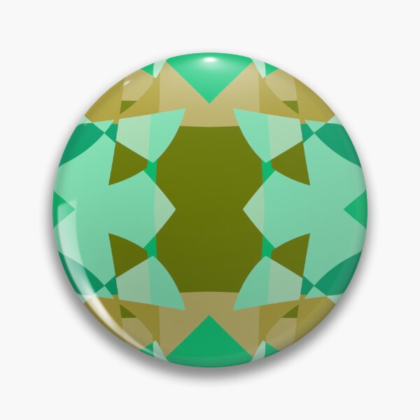Item preview, Abstract Patchwork Shapes Angles Curves Triangles Green designed and sold by AraljanFusion.
