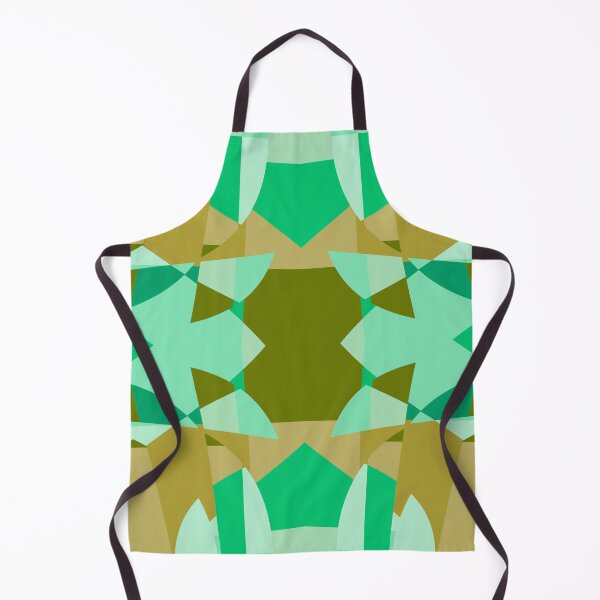 Item preview, Abstract Patchwork Shapes Angles Curves Triangles Green designed and sold by AraljanFusion.