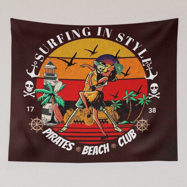 Item preview, PIRATE SURFING IN STYLE  |  BEACH CLUB SURFER designed and sold by Dubione2.