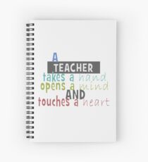 Teacher - Hand - Mind - Heart Spiral Notebook