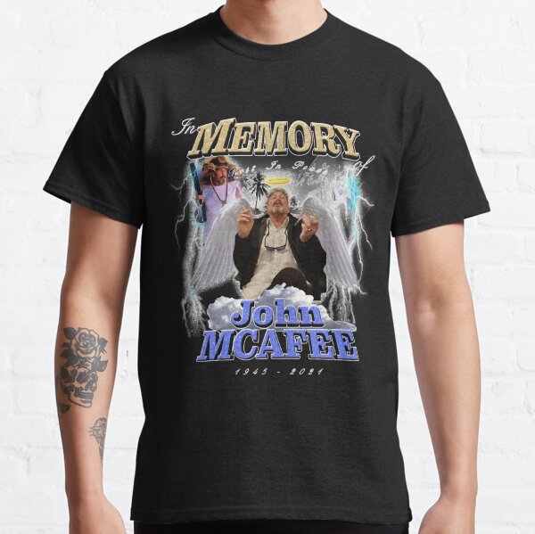 Great Model Rest In Peace John Mcafee Cool Graphic Gift Classic T-Shirt