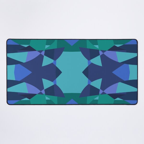 Item preview, Abstract Patchwork Shapes Angles Curves Triangles Navy Purple designed and sold by AraljanFusion.
