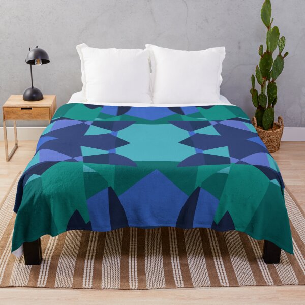 Item preview, Abstract Patchwork Shapes Angles Curves Triangles Navy Purple designed and sold by AraljanFusion.