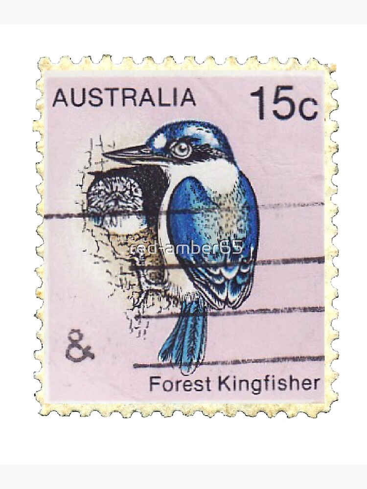 Australia Three Pence Blue Postage Stamp Poster for Sale by red-amber65