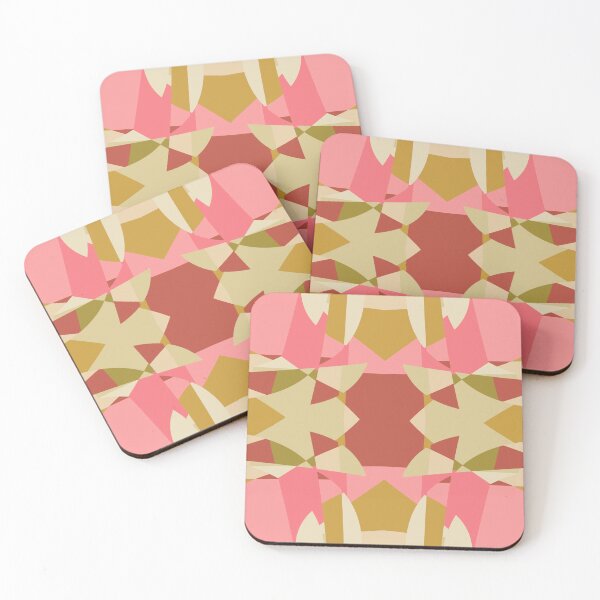 Item preview, Abstract Patchwork Shapes Angles Curves Triangles Peach designed and sold by AraljanFusion.