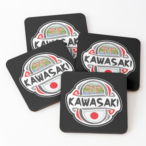 Item preview, Kawasaki Japan Flag Badge Travel Souvenir Stamp designed and sold by TeeHome.