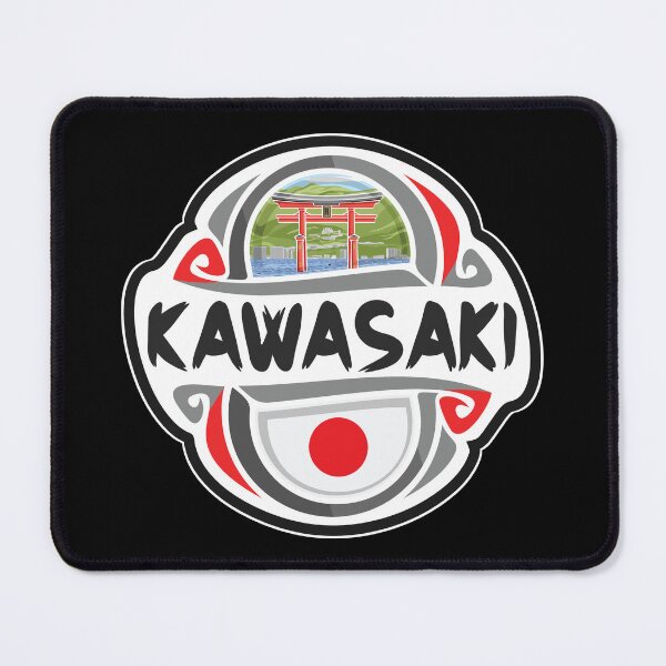 Item preview, Kawasaki Japan Flag Badge Travel Souvenir Stamp designed and sold by TeeHome.