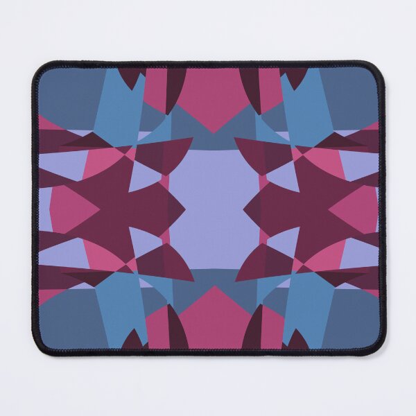 Item preview, Abstract Patchwork Shapes Angles Curves Triangles Maroon Pink designed and sold by AraljanFusion.